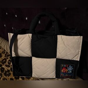 Authentic Coachtopia Loop Tote with Checkerboard Quilting